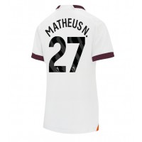 Koszulka piłkarska Manchester City Matheus Nunes #27 Strój wyjazdowy dla kobiety 2023-24 tanio Krótki Rękaw
